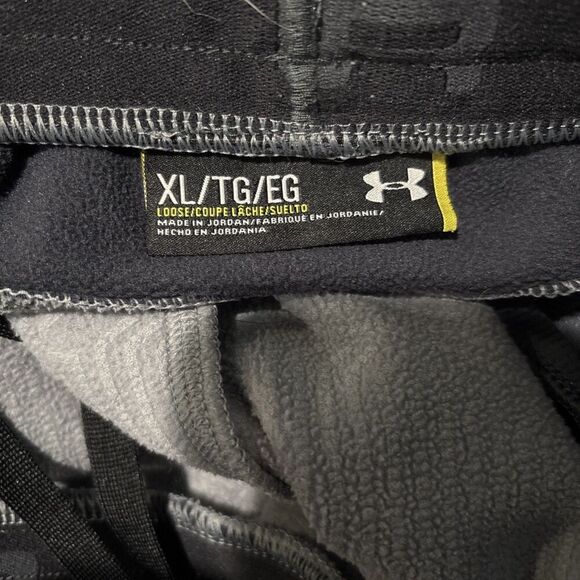 Under Armour ColdGear Fleece Men's Loose Gray Sweatpants Size XL Activewear - Picture 11 of 12